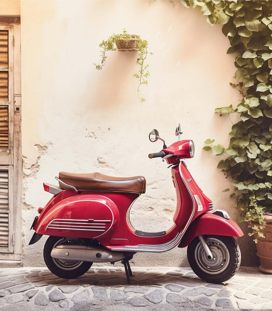 Vintage Vespa scooter
